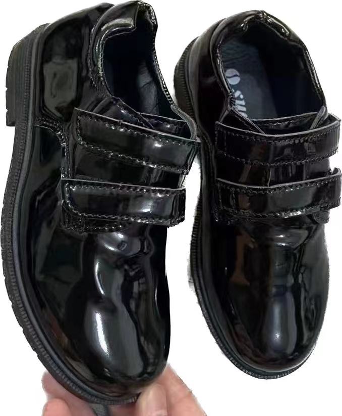 Stockpapa Fashion Kid Black Leather Shoes Apparel Stock