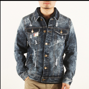 Men Ready Made over Stock Wholesale Murang Casual Stretch Denim Jacket 