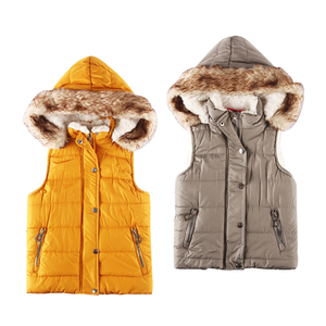 Mga Babaeng Sherpa Padded Gilet sa Stock 