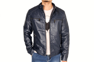 May Stock ng Men's High Quality Wash Pu Jacket