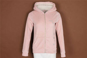 Ladies velor jacket ,SP2958-WH