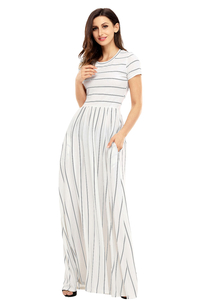 Ladies Maxi Striped Dress 