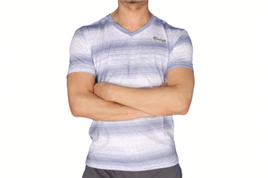 Men's Striped V-Neck T-Shirt