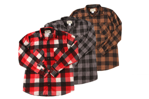 Naka-stock ang Mga Plaid Lounge Shirt ng Lalaki