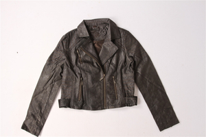 Naka-stock ang Ladies Garment Washing Leather Jacket