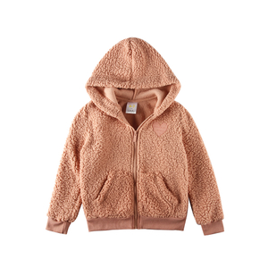 Girls Sherpa Coral Fleece Zip-up Hoodies