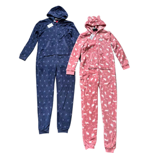 Big Kids Pajamas, Zip-FrontSleeper Pajamas One Piece Hooded Sleepwear