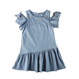 Stocpapa Wholeasle Girls Cool Style Denim Dress 